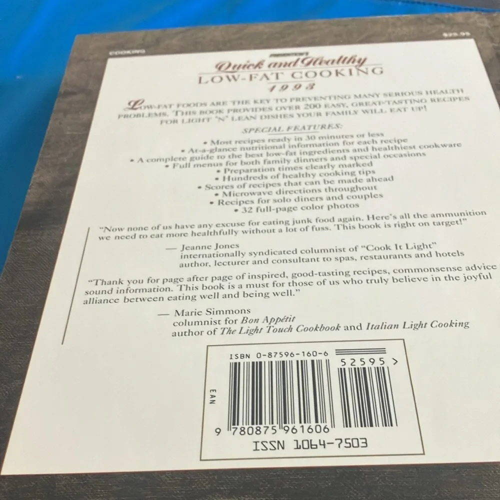 Quick and Healthy Low-Fat Cooking Book